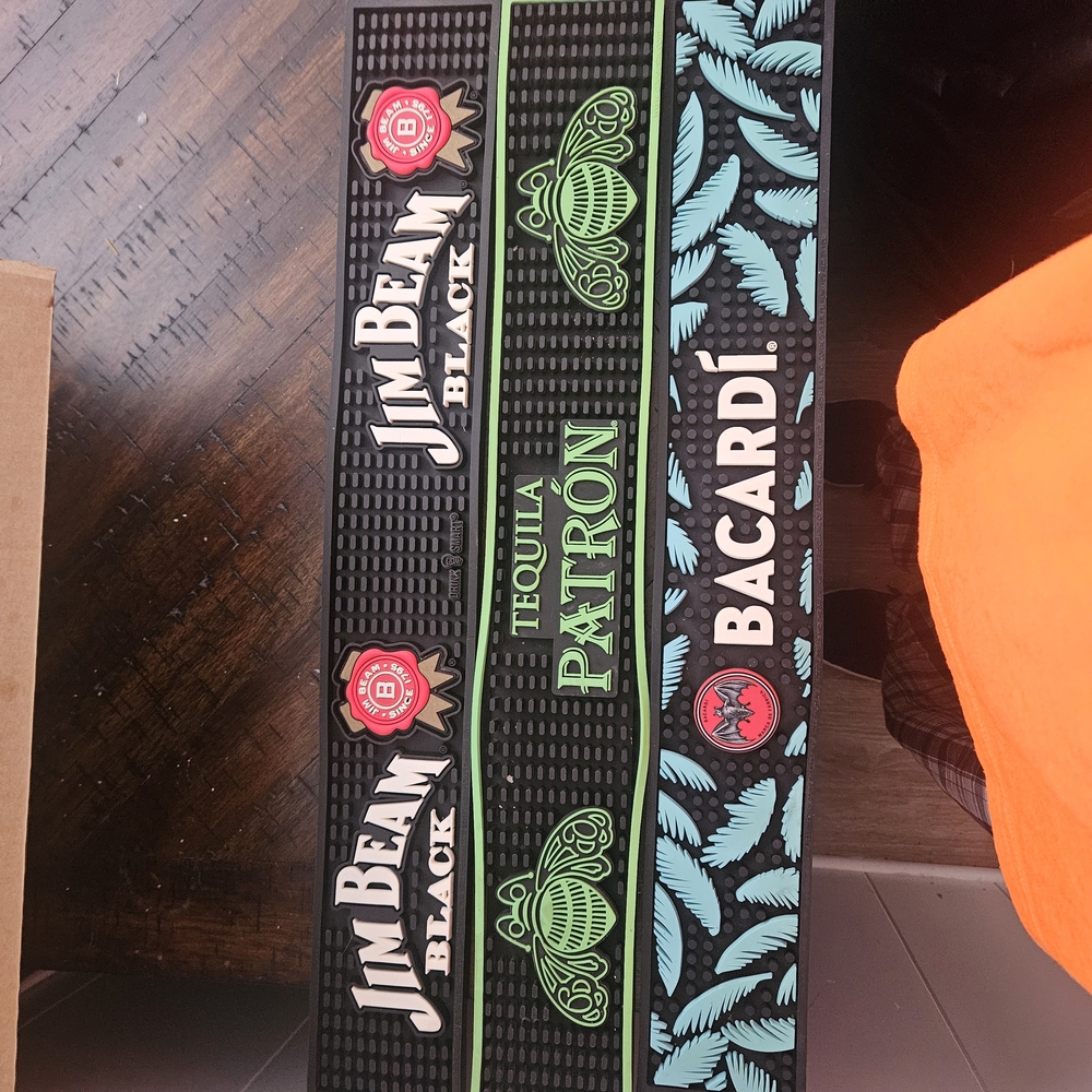 Jim Beam, Patron, Bacardi Bar Mats Set